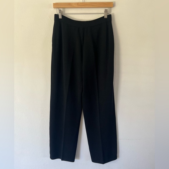 St. John Collection Santana Knit Black & Red Long Jacket & Pants Suit Set Size 6 - Picture 15 of 16